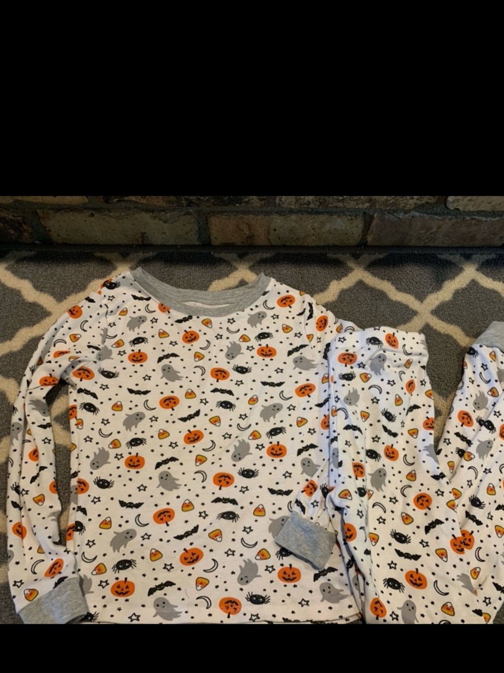 Kids Halloween Ghost Pumpkin Pajama Set size 8